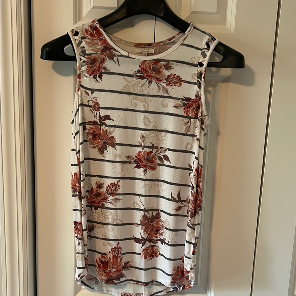 Maurices Black and White Sleeveless Tank Top